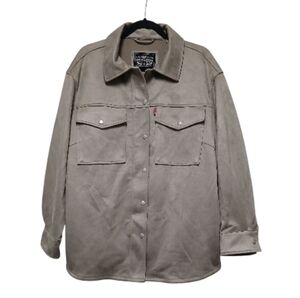 Levi's Women's Faux Suede Shirt Jacket Size 1X-EUC